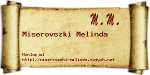 Miserovszki Melinda névjegykártya